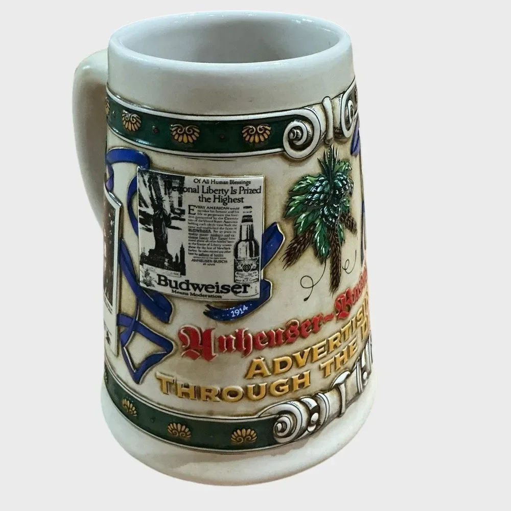 Anheuser Busch Advertising Through the Years Collectible Stein Numbered Rare
